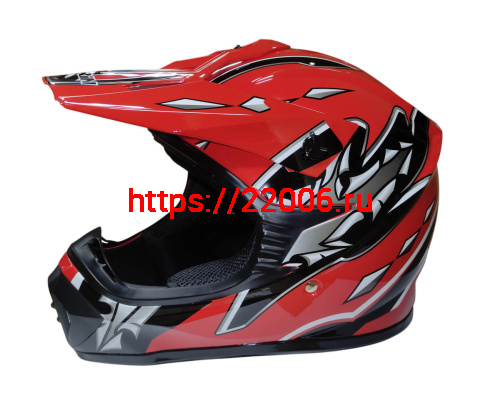 Шлем кроссовый KIRIN QL-128S, черный, красный, черн-крас, чер-желт, размер L фото 2 Шлем кроссовый KIRIN QL-128S, черный, красный, черн-крас, чер-желт, размер L фото 2