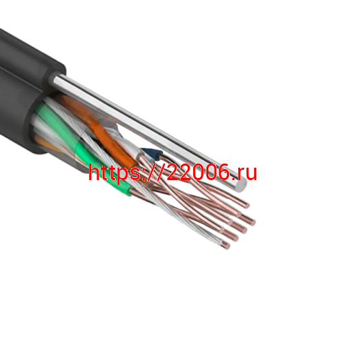 Кабель витая пара REXANT UTP 4PR 24AWG, CAT5e наружный (OUTDOOR) + ТРОС*1 (бухта 305 м)