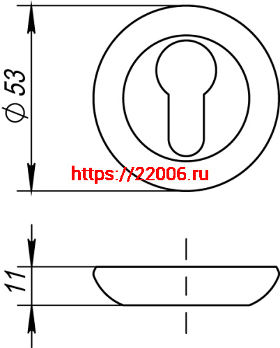 Накладка Fuaro (Фуаро) под цилиндр ET.R.RM54 (ET RM) SN/CP-3 матовый никель/хром фото 2