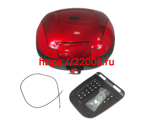 Кофр задний пластик JX А-888, 43 л., черно-красный Кофр задний пластик JX А-888, 43 л., черно-красный