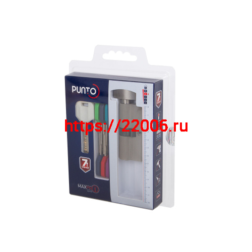 Цилиндровый Punto (Пунто) механизм MaxPro7002Knob120mm(55+10+55) SN никель 7key с вертушкой фото 2