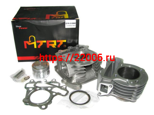 Цилиндро-поршневая группа MTRT 139QMB 4Т d-51мм 85cc c головкой увеличенными клапанами d-20/23mm TW Цилиндро-поршневая группа MTRT 139QMB 4Т d-51мм 85cc c головкой увеличенными клапанами d-20/23mm TW