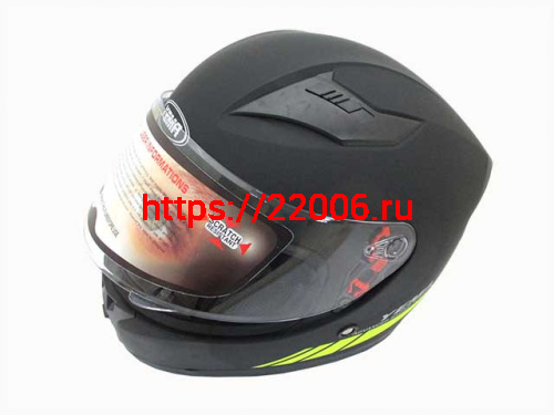 Мотошлем YM-832 Graphics матовый черно-желтый (M)
