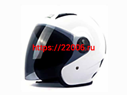 Мотошлем VIRTUE MD-207 открытый белый темное стекло (M)