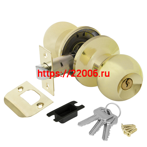 Ручка Ajax (Аякс) защелка DK682 PB-ET (6082 PB-E) (кл./фик.) золото