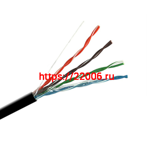 Кабель PLEXUS UTP 4PR 24AWG Cu CAT 5e, OUTDOOR (0.52). 305м