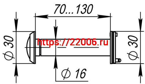 Глазок Fuaro (Фуаро) дверной, оптика пластик DV 4/130-70/Z (VIEWER 4 DVZ) AB бронза фото 2