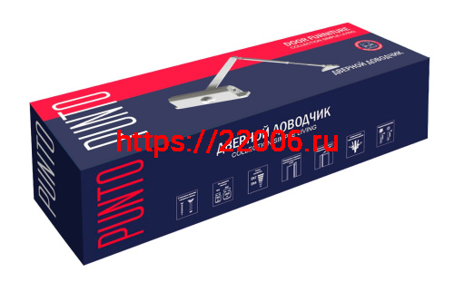 Доводчик Punto (Пунто) дверной SDC2060 AL 80-180 кг (алюминий) фото 2