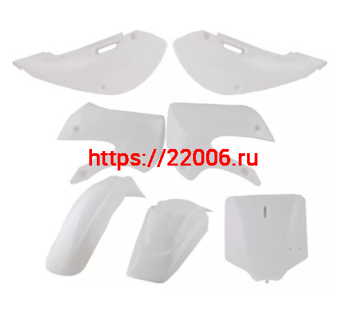 Комплект пластика для питбайка KLX (белый) Комплект пластика для питбайка KLX (белый)