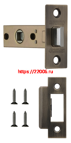 Защелка Fuaro (Фуаро) врезная METF12-45-25 (F12-45-25) AB бронза