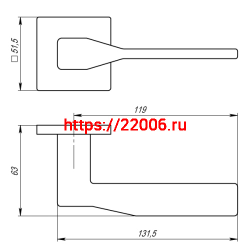 Ручка Armadillo (Армадилло) раздельная K.USS52.GRAND (GRAND USS) BL-26 черный фото 4 Ручка Armadillo (Армадилло) раздельная K.USS52.GRAND (GRAND USS) BL-26 черный фото 4