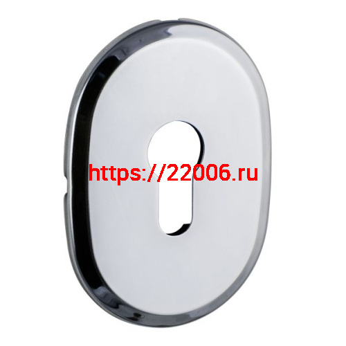 Декоративная накладка Fuaro (Фуаро) под цилиндр ESC 473 (90х65) СP ХРОМ