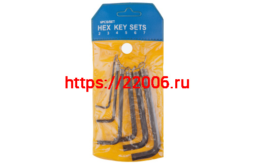 Набор шестигранников на кольце 6 шт., (2/3/4/5/6/7мм) KL-9701A Kenli Набор шестигранников на кольце 6 шт., (2/3/4/5/6/7мм) KL-9701A Kenli