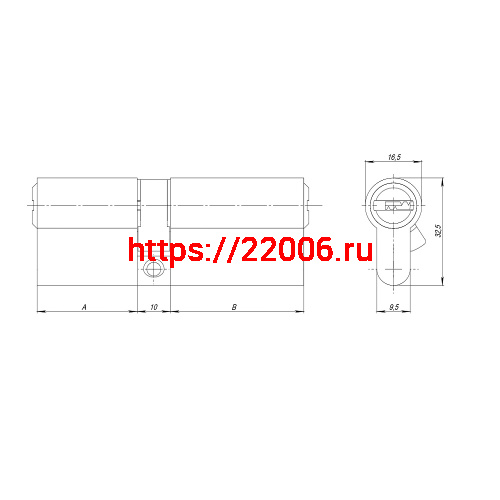 Цилиндровый Ajax (Аякс) механизм (AZ200/80) AZ2000Key80 (35+10+35) CP хром фото 3 Цилиндровый Ajax (Аякс) механизм (AZ200/80) AZ2000Key80 (35+10+35) CP хром фото 3
