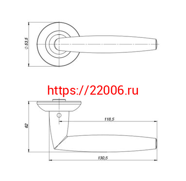 Ручка Punto (Пунто) раздельная SUPREME ZR/HD SN/CP-3 матовый никель/хром фото 2 Ручка Punto (Пунто) раздельная SUPREME ZR/HD SN/CP-3 матовый никель/хром фото 2