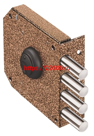 Замок Elbor (Эльбор) накладной Базальт 1.05.51.МА никель, сув., 4 риг., медный антик /32759/ Замок Elbor (Эльбор) накладной Базальт 1.05.51.МА никель, сув., 4 риг., медный антик /32759/