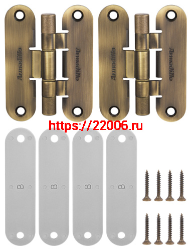 Петля Armadillo (Армадилло) универсальная OPTIMUM Mini AB Бронза фото 3