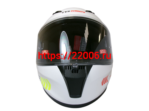 Шлем TVS RACING (Индия) STREET D/V WHITE YELLOW размер XL, + пинлок в комплекте, очки фото 5