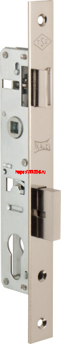 Корпус Kale kilit (Кале килит) узкопрофильного замка с защёлкой 153 (20 mm) w/b (никель)