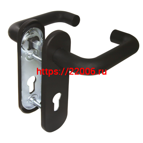 Ручка Fuaro (Фуаро) дверная FP.DH172.0433 NE (DH-0433 NE) (9x130) с пружиной BL-24 черный