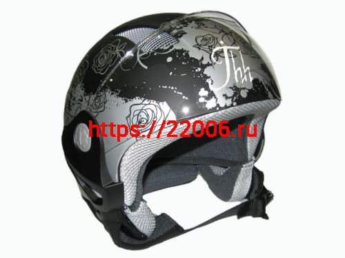 Мотошлем THH T-9 №3 matte black/silver (S)