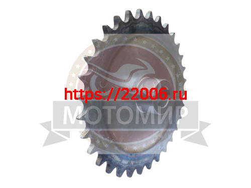 Звезда 32 зуб. (520) цепи, 15.875шаг, на вал d20мм, h26мм, шпонка 6мм, мотобуксировщик