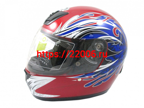 Мотошлем YM-802А красный (S) Мотошлем YM-802А красный (S)