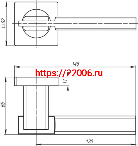 Ручка Armadillo (Армадилло) раздельная K.SQ52.TRINITY (TRINITY SQ005) SN/CP-3 матовый никель/хром фото 3 Ручка Armadillo (Армадилло) раздельная K.SQ52.TRINITY (TRINITY SQ005) SN/CP-3 матовый никель/хром фото 3