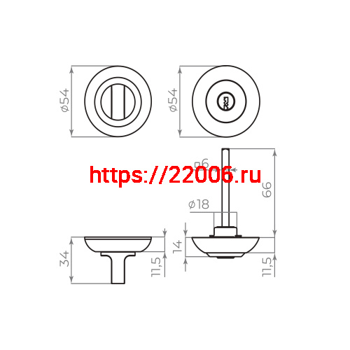 Ручка поворотная Ajax (Аякс) с фиксацией ключом BK6.FIX.JR WH-19 белый фото 2