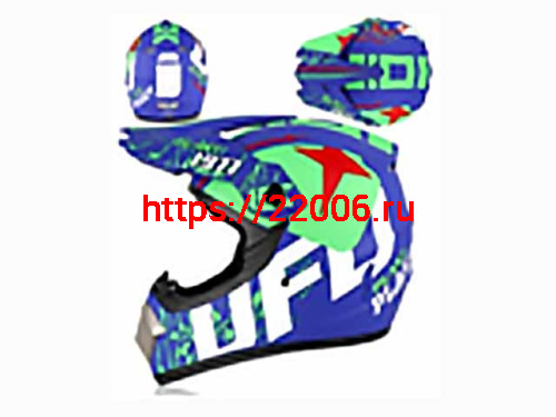 Мотошлем VIRTUE MD-905 Кросс сине-зеленый матовый с рисунком (XL) Мотошлем VIRTUE MD-905 Кросс сине-зеленый матовый с рисунком (XL)