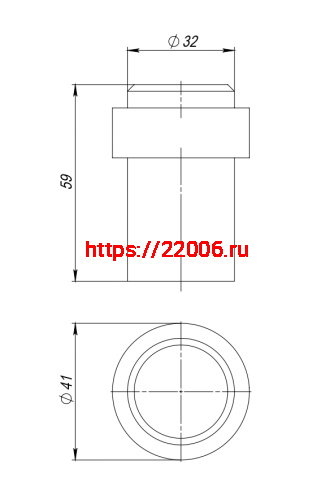 Упор Fuaro (Фуаро) дверной напольный STOPPER/M.14 INOX (нерж. сталь) фото 5