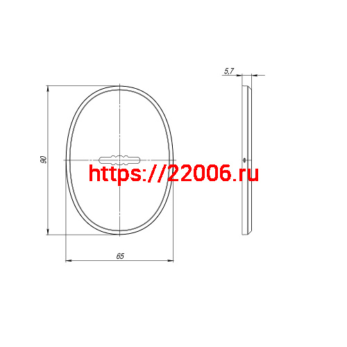 Накладка Fuaro (Фуаро) на сувальдный замок ESC.S.ECO/OV.475 (ESC 475 eco) CP хром фото 3