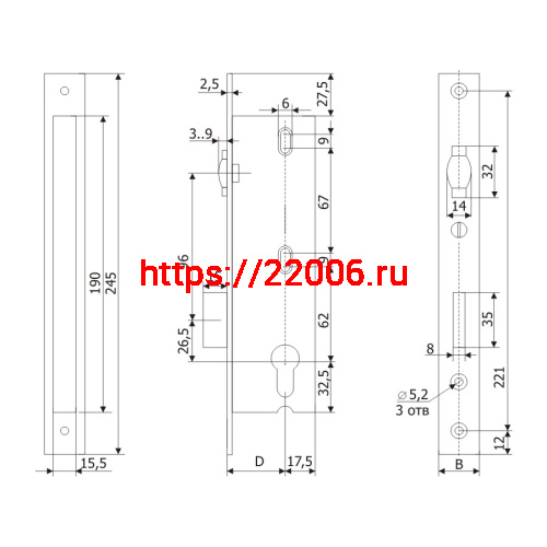 Корпус Guardian (Гардиан) узкопрофильного замка с регулируемой роликовой защелкой PROFI 35.11P.16 /123:242/ фото 2 Корпус Guardian (Гардиан) узкопрофильного замка с регулируемой роликовой защелкой PROFI 35.11P.16 /123:242/ фото 2