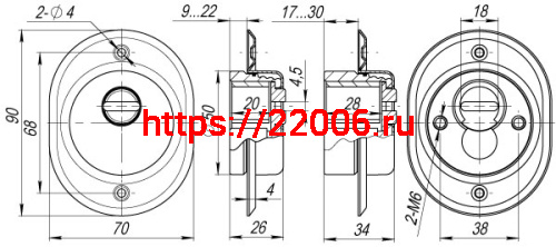 Броненакладка Armadillo (Армадилло) на ЦМ/сквозн. крепл. (от вырывания, 33 мм) ET/ATC-Protector 2-33CP-8 Хром box фото 3 Броненакладка Armadillo (Армадилло) на ЦМ/сквозн. крепл. (от вырывания, 33 мм) ET/ATC-Protector 2-33CP-8 Хром box фото 3
