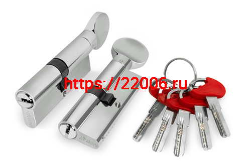 Цилиндровый Fuaro (Фуаро) механизм (D-PRO502/110) D-PRO5002Knob110(45+10+55) CP хром 5Key