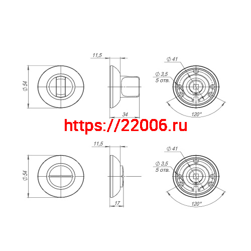 Ручка Ajax (Аякс) поворотная BK6.R.JR54 (BK6 JR) CF-17 кофе фото 3 Ручка Ajax (Аякс) поворотная BK6.R.JR54 (BK6 JR) CF-17 кофе фото 3