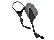 Зеркала заднего вида №69 многогранное, карбон, М10