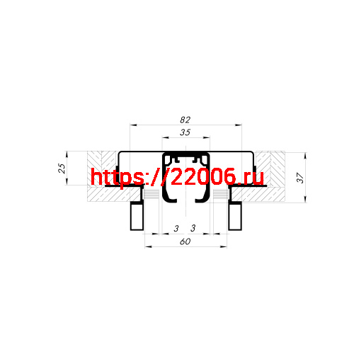 Комплект Armadillo (Армадилло) для обрамления пенала SLD.Comfort-PENAL frame 900/2300 BL фото 4