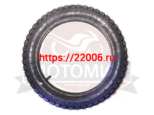 Покрышка 18" 3.50-18 (100/90-18) К-102, с камерой, РОССИЯ, ПетроШина (НАБОР)