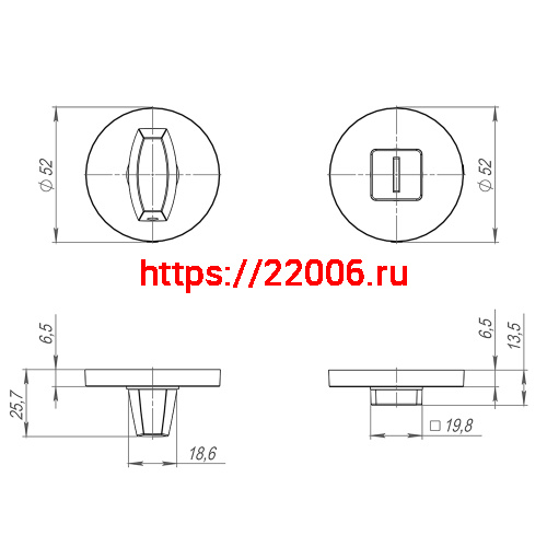 Ручка Fuaro (Фуаро) поворотная BK6.R.SLR52 (BK6 SLR) BL-24 черный фото 3 Ручка Fuaro (Фуаро) поворотная BK6.R.SLR52 (BK6 SLR) BL-24 черный фото 3
