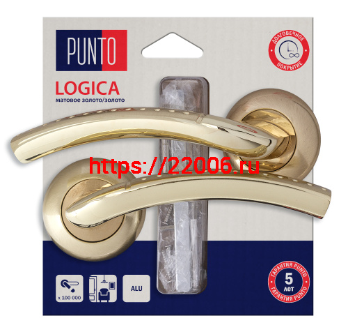 Ручка Punto (Пунто) раздельная LM/A R.TL54.LOGICA/HD SG/GP-4 матовое золото/золото Ручка Punto (Пунто) раздельная LM/A R.TL54.LOGICA/HD SG/GP-4 матовое золото/золото