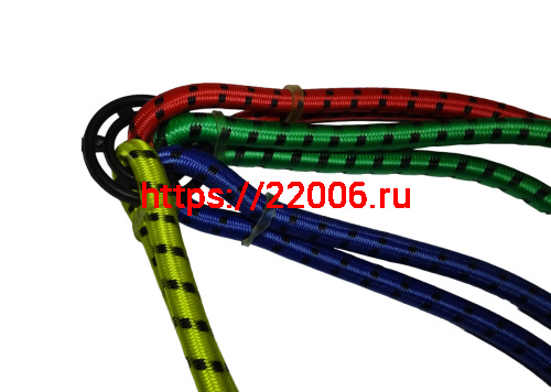 Резинка для крепеления багажа ("ПАУК") (в комплекте 4шт разноцвет.) с мет. крючками 82300 фото 2 Резинка для крепеления багажа ("ПАУК") (в комплекте 4шт разноцвет.) с мет. крючками 82300 фото 2