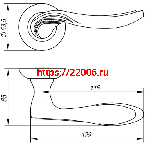 Ручка Punto (Пунто) раздельная R.TL54.ARFA (ARFA TL) SN/CP-3 матовый никель/хром фото 3 Ручка Punto (Пунто) раздельная R.TL54.ARFA (ARFA TL) SN/CP-3 матовый никель/хром фото 3