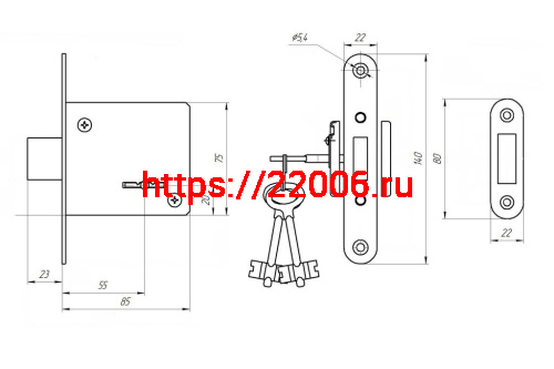 Замок Absolyute (Абсолют) врезной сувальдный ЗВ8-4А, 3 кл. фото 2 Замок Absolyute (Абсолют) врезной сувальдный ЗВ8-4А, 3 кл. фото 2
