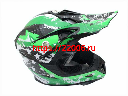 Мотошлем YM-211 KIDS cross черно-бело-зеленый (L) Мотошлем YM-211 KIDS cross черно-бело-зеленый (L)