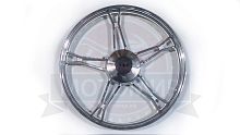 Обод 17" передний литой, барабан. тормоз 1,2-17 Альфа, LARGO/SHURIKEN (стандарт серебро) (НАБОР)