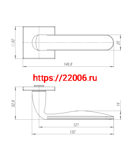 Ручка Punto (Пунто) раздельная K.ARC.Q52.EXTRA SN-3 мат.никель ТРОСИК фото 3 Ручка Punto (Пунто) раздельная K.ARC.Q52.EXTRA SN-3 мат.никель ТРОСИК фото 3