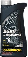 Масло 2T MANNOL AGRO for Husqvarna API TC JASO FB (1л) (синтетическое) СИНЕЕ 7859