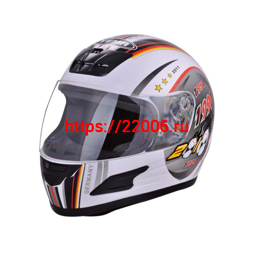 Мотошлем YM-802 White-footbal (S) Мотошлем YM-802 White-footbal (S)