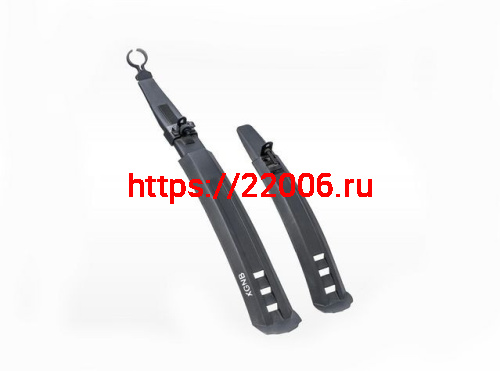 Крылья 26", пластиковые, черные, удлиненные, аналог  Stels (комплект) 3112616-22